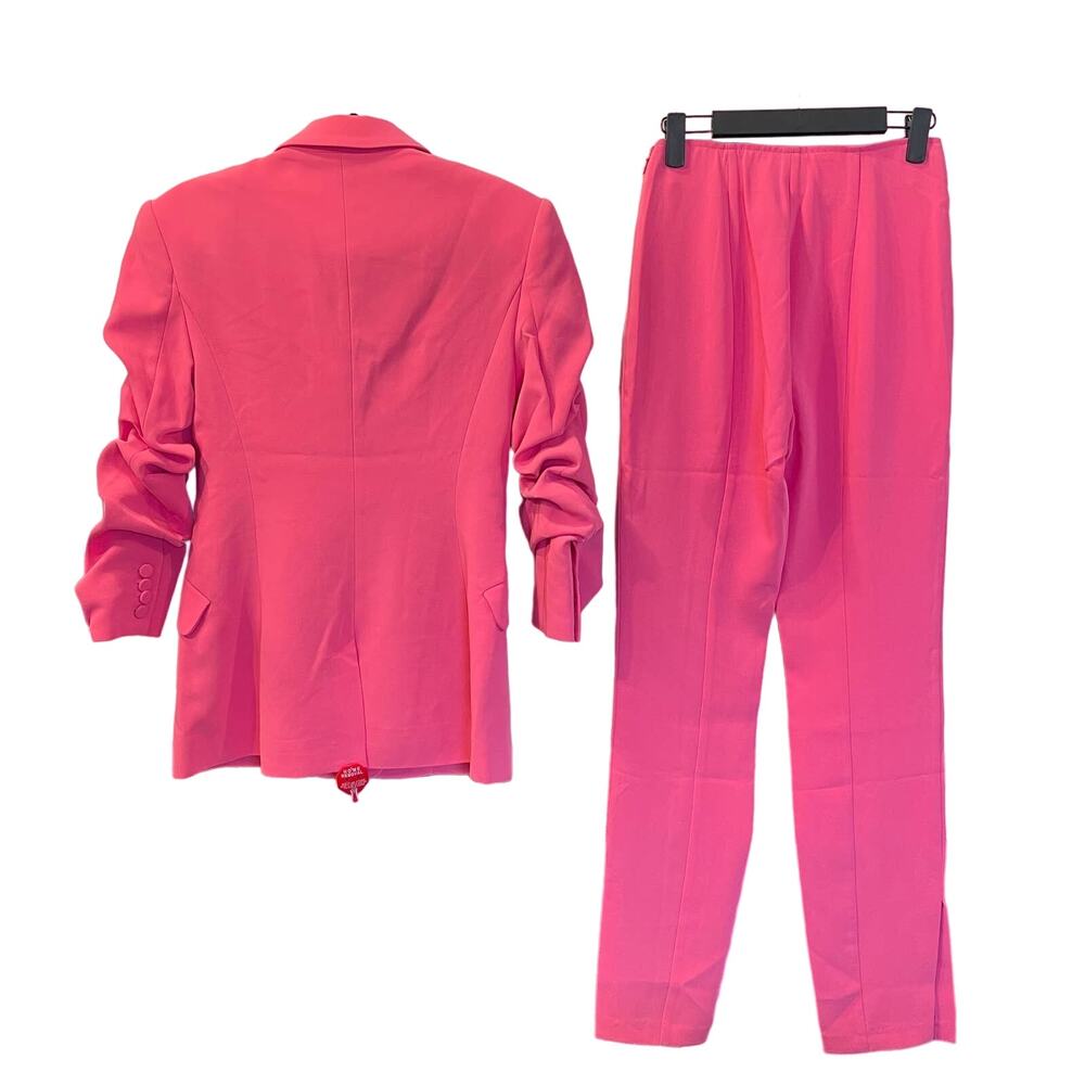 Cinq a Sept | NWT Pink Azalea Crepe Suit Kris Blazer Matching Brianne Pants 0 - Picture 5 of 16